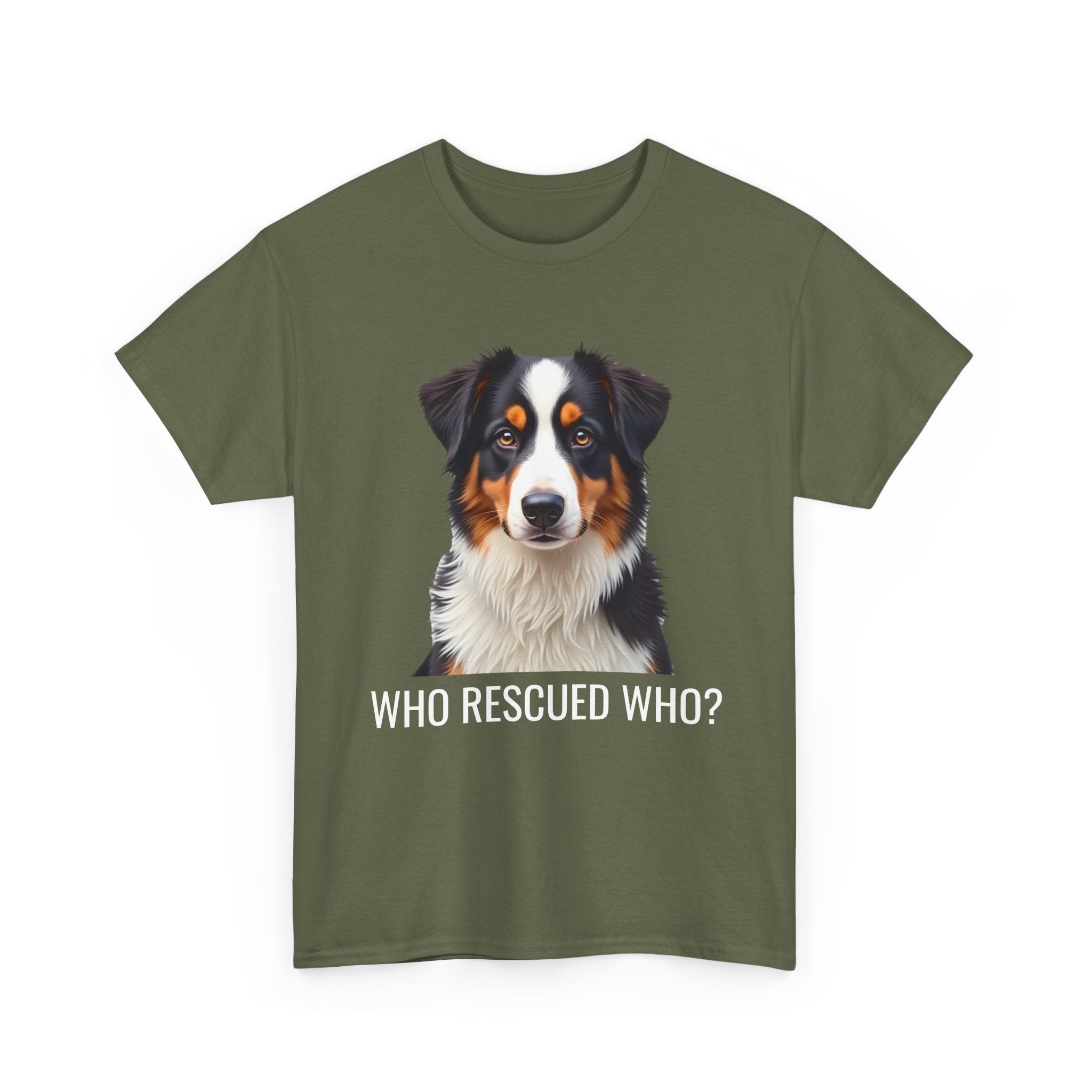 Rescue Australian Shepherd Unisex Heavy Cotton Tee 2