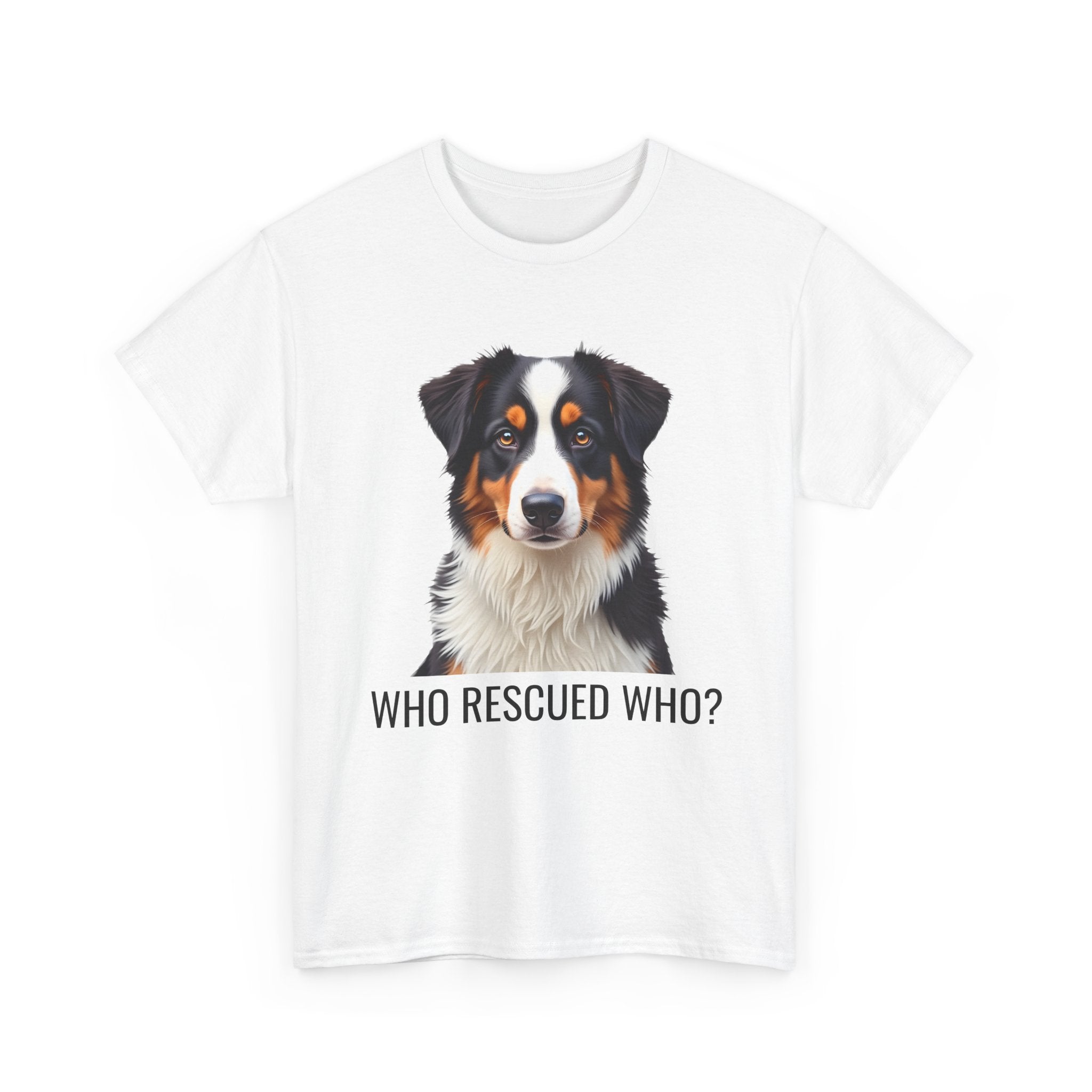 Rescue Australian Shepherd Unisex Heavy Cotton Tee 1