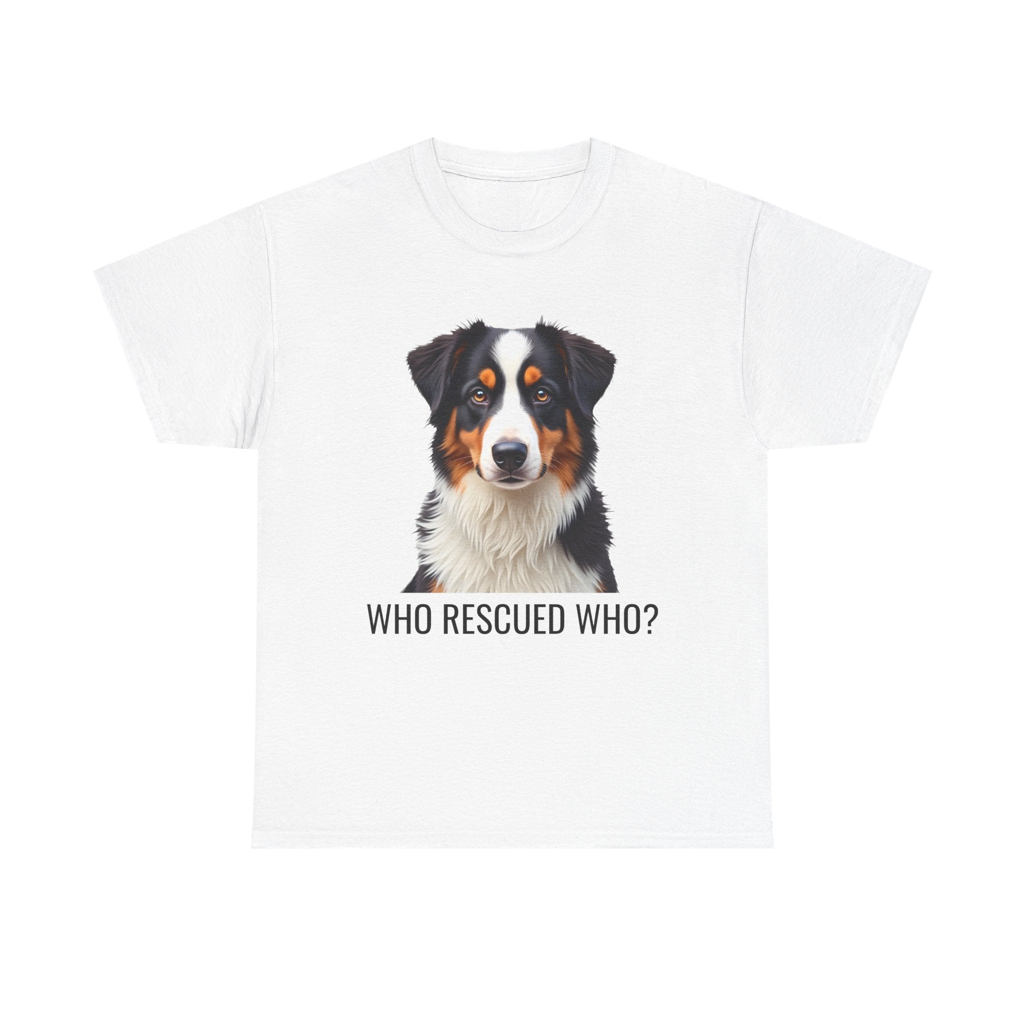Rescue Australian Shepherd Unisex Heavy Cotton Tee 1