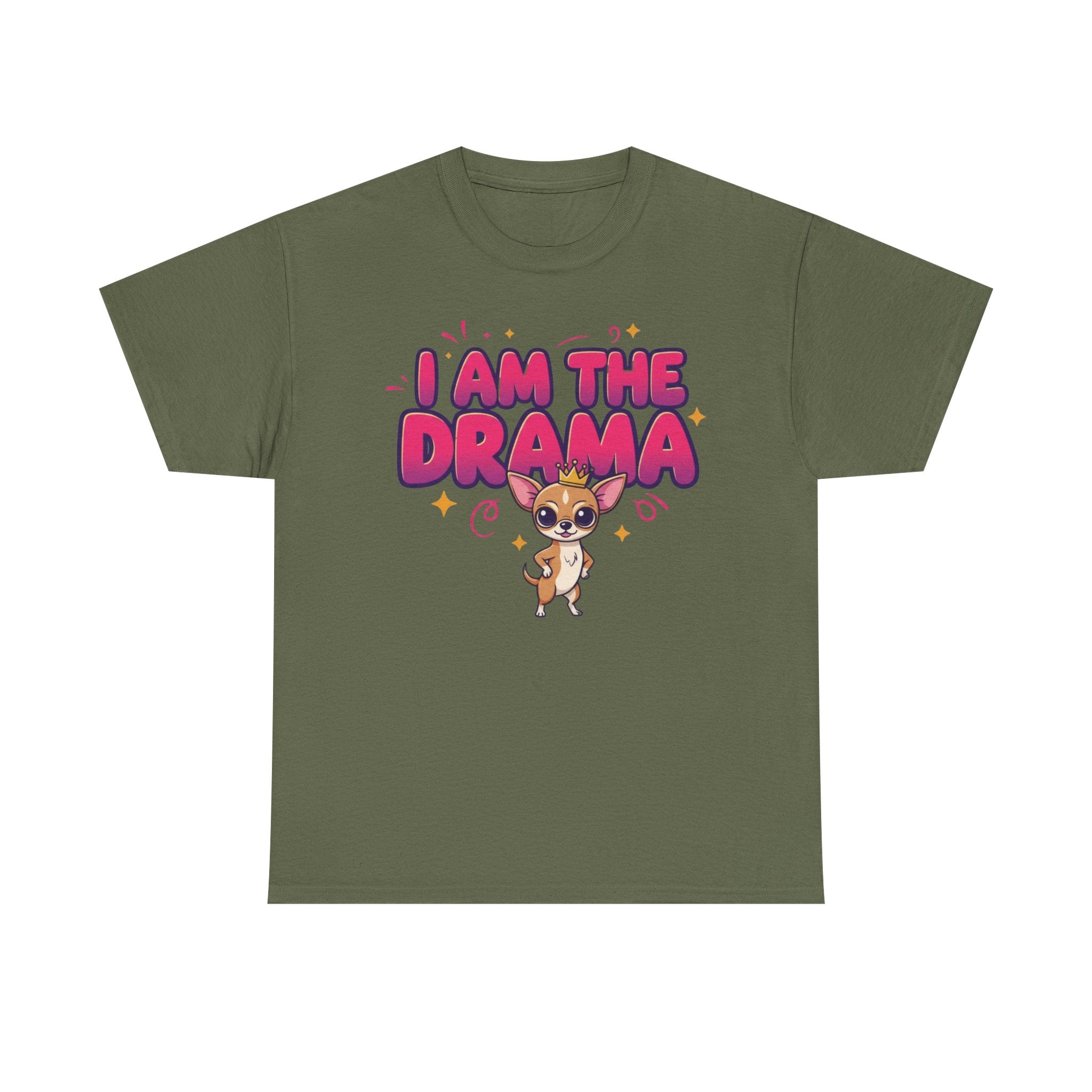 Chihuahua "I Am The Drama" Unisex Heavy Cotton Tee