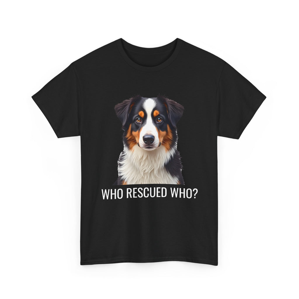 Rescue Australian Shepherd Unisex Heavy Cotton Tee 2