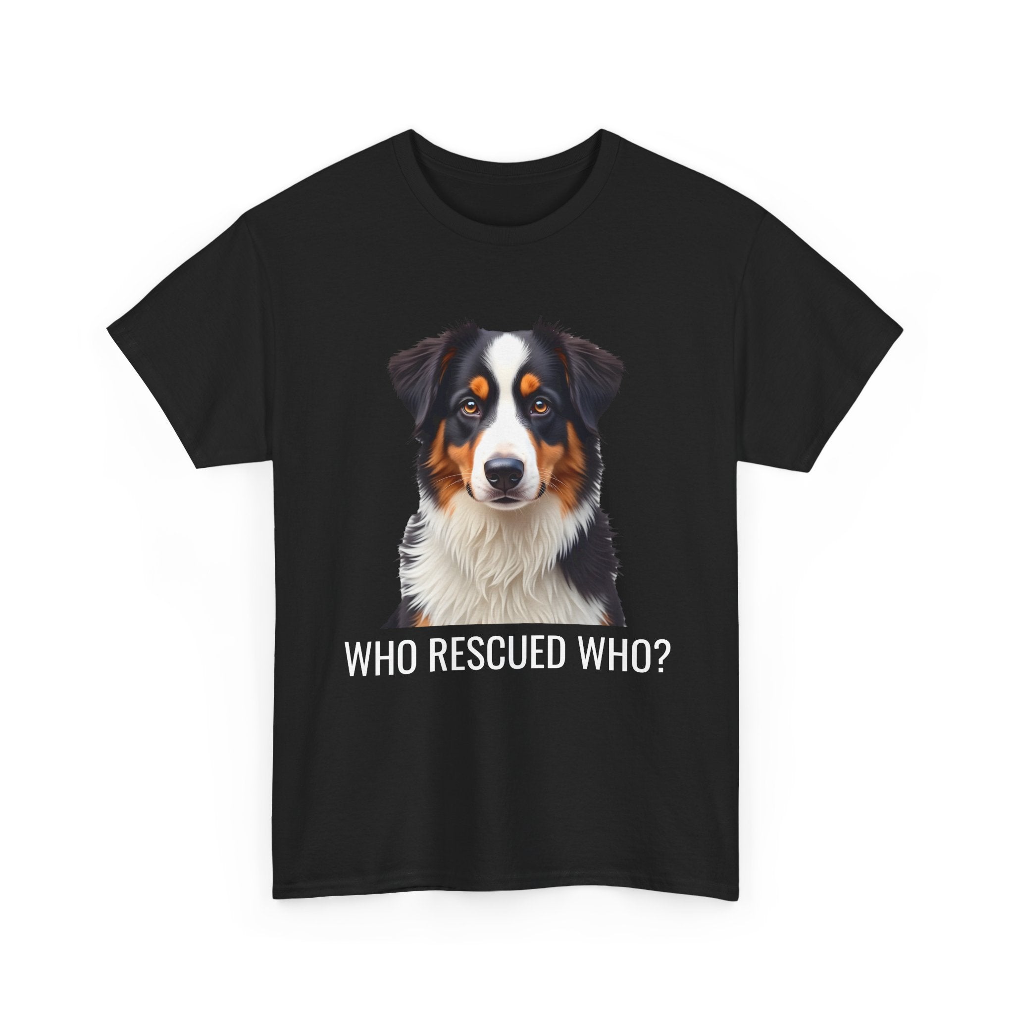 Rescue Australian Shepherd Unisex Heavy Cotton Tee 2