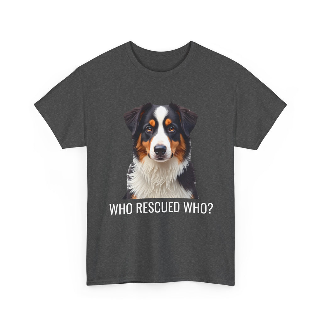 Rescue Australian Shepherd Unisex Heavy Cotton Tee 2
