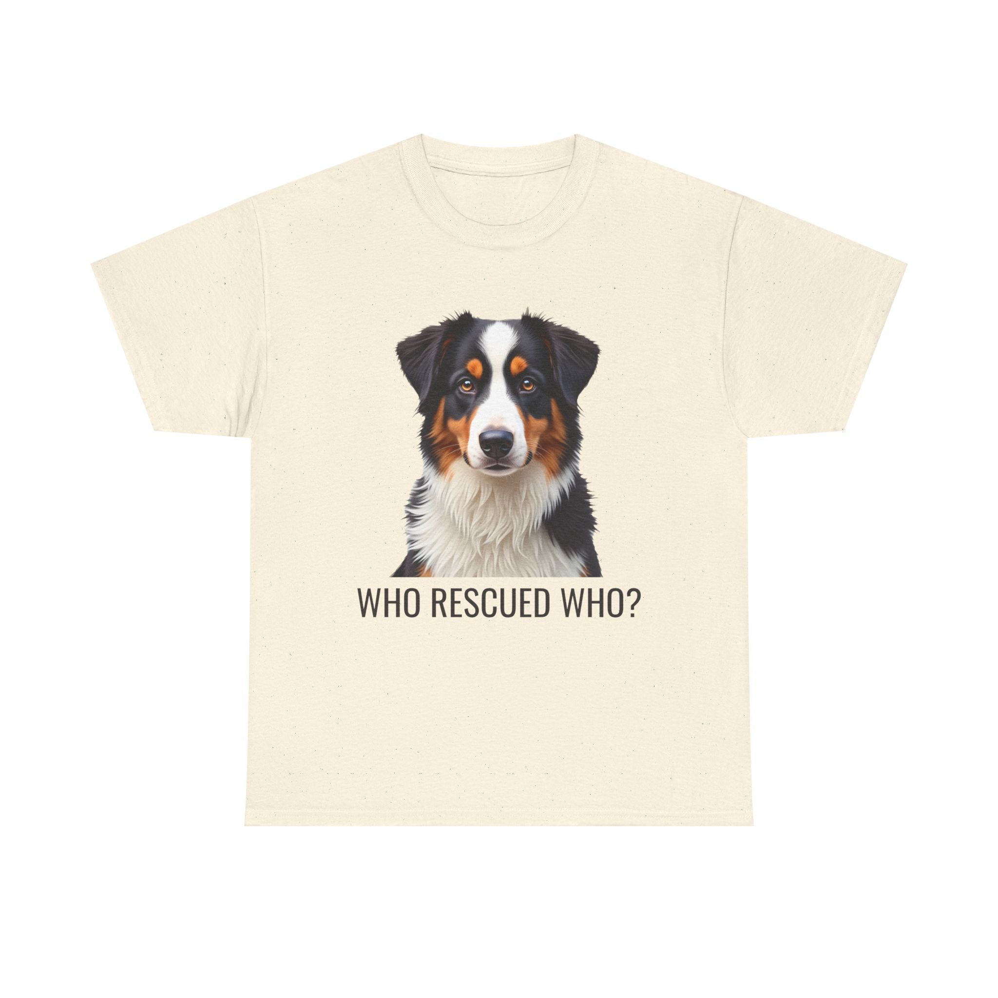 Rescue Australian Shepherd Unisex Heavy Cotton Tee 1