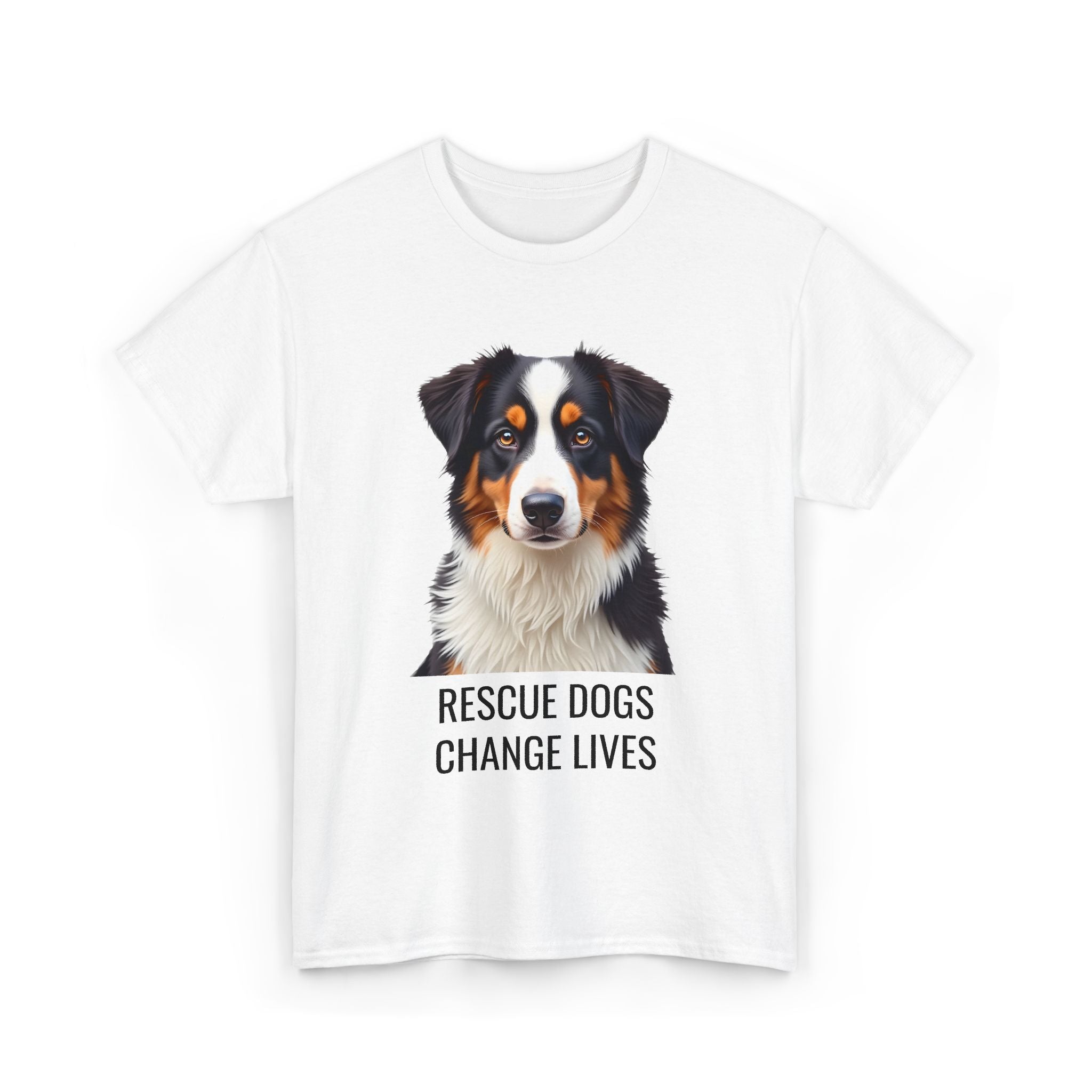 Rescue Australian Shepherd Unisex Heavy Cotton Tee 5