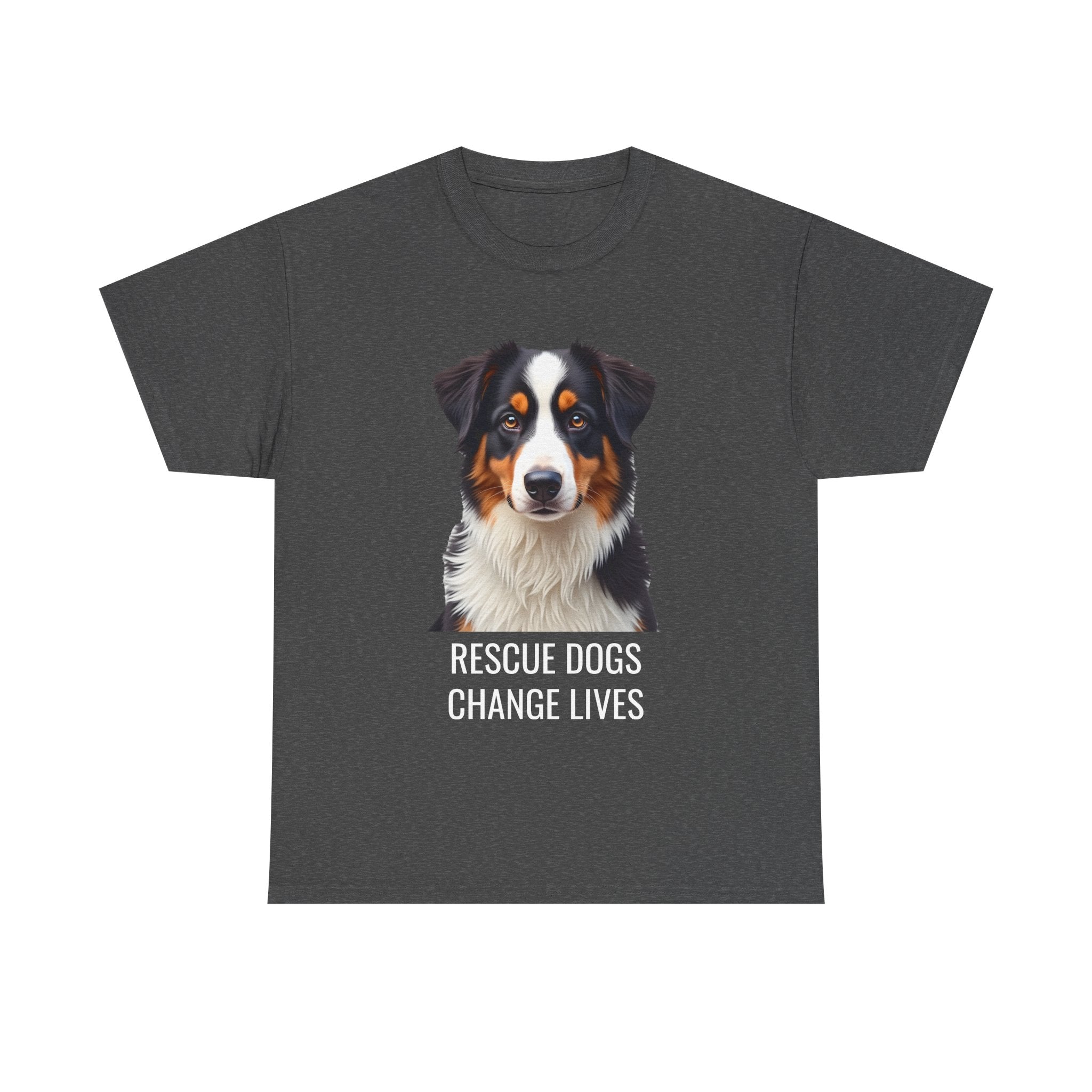 Rescue Australian Shepherd Unisex Heavy Cotton Tee 6