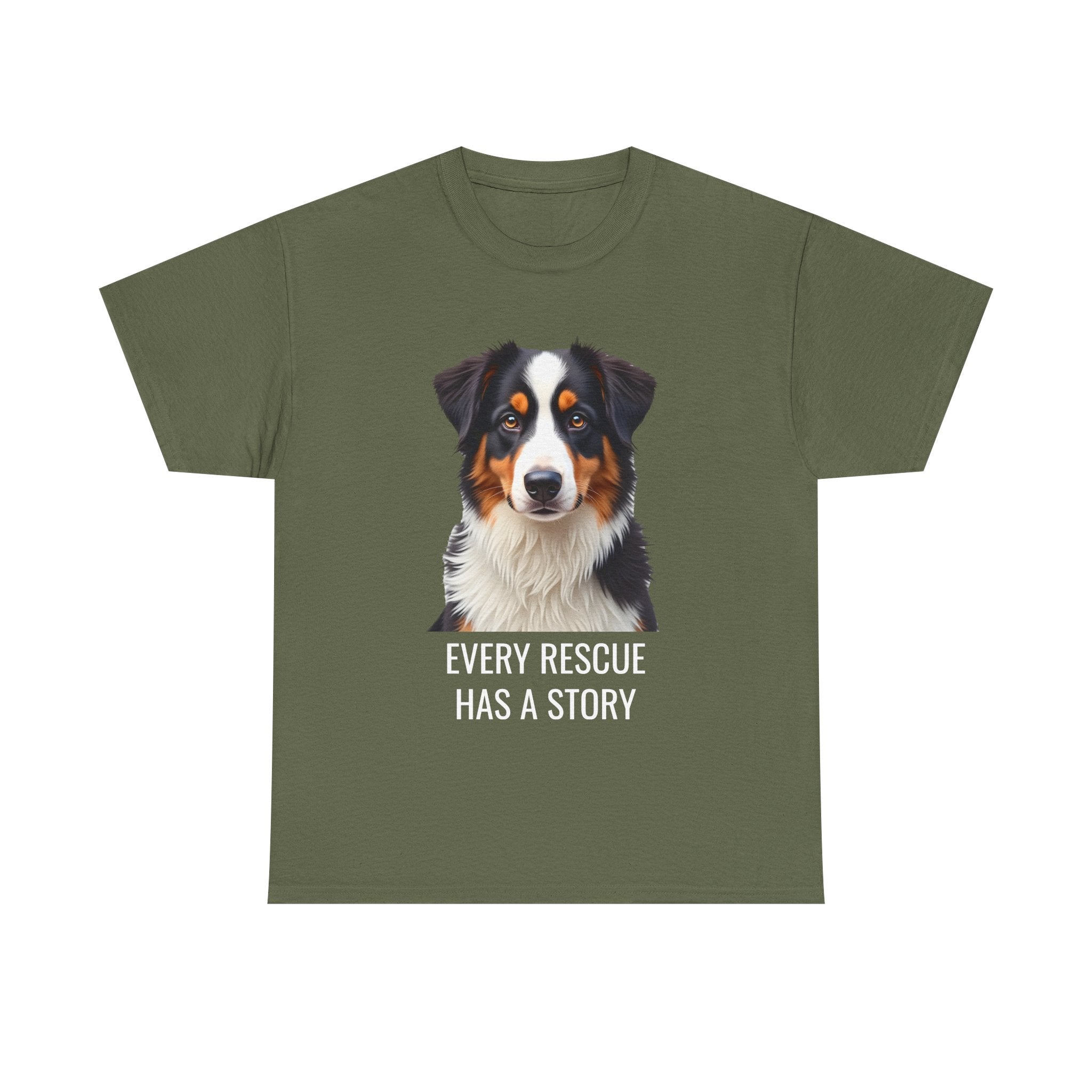 Rescue Australian Shepherd Unisex Heavy Cotton Tee 4