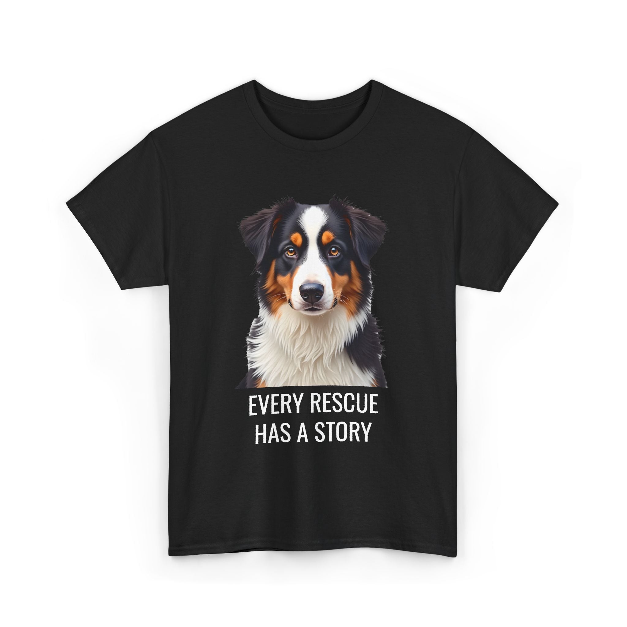Rescue Australian Shepherd Unisex Heavy Cotton Tee 4