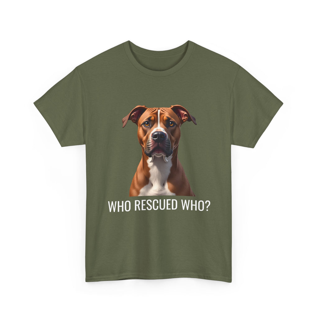 Rescue Pitbull Unisex Heavy Cotton Tee 2