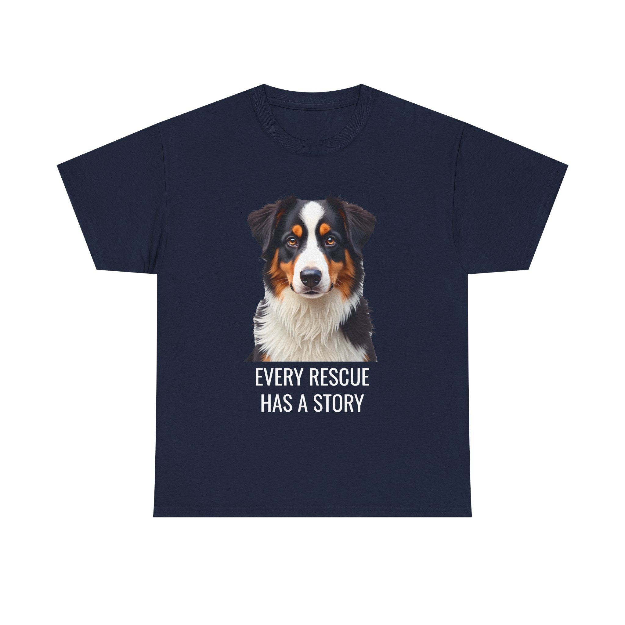 Rescue Australian Shepherd Unisex Heavy Cotton Tee 4