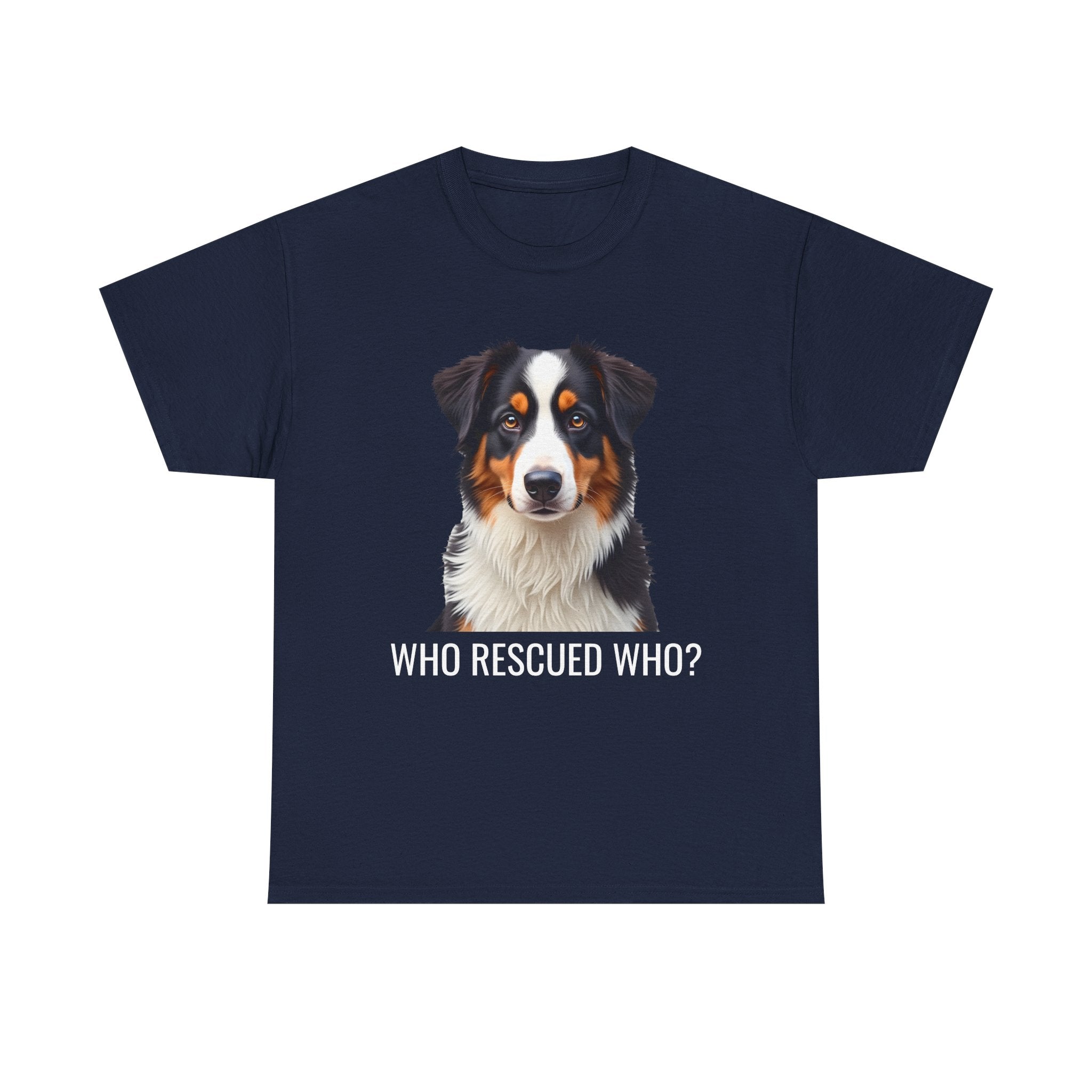 Rescue Australian Shepherd Unisex Heavy Cotton Tee 2