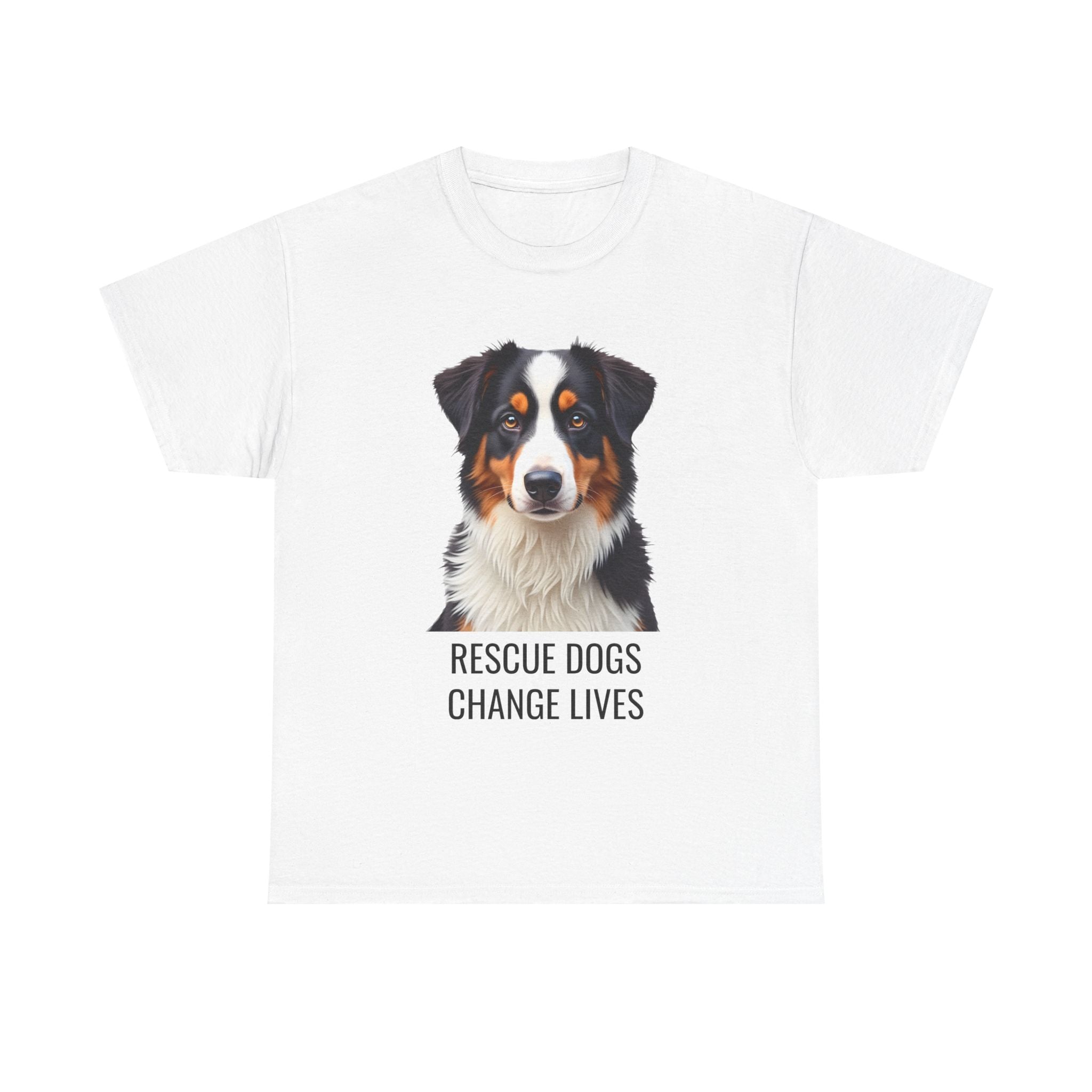 Rescue Australian Shepherd Unisex Heavy Cotton Tee 5