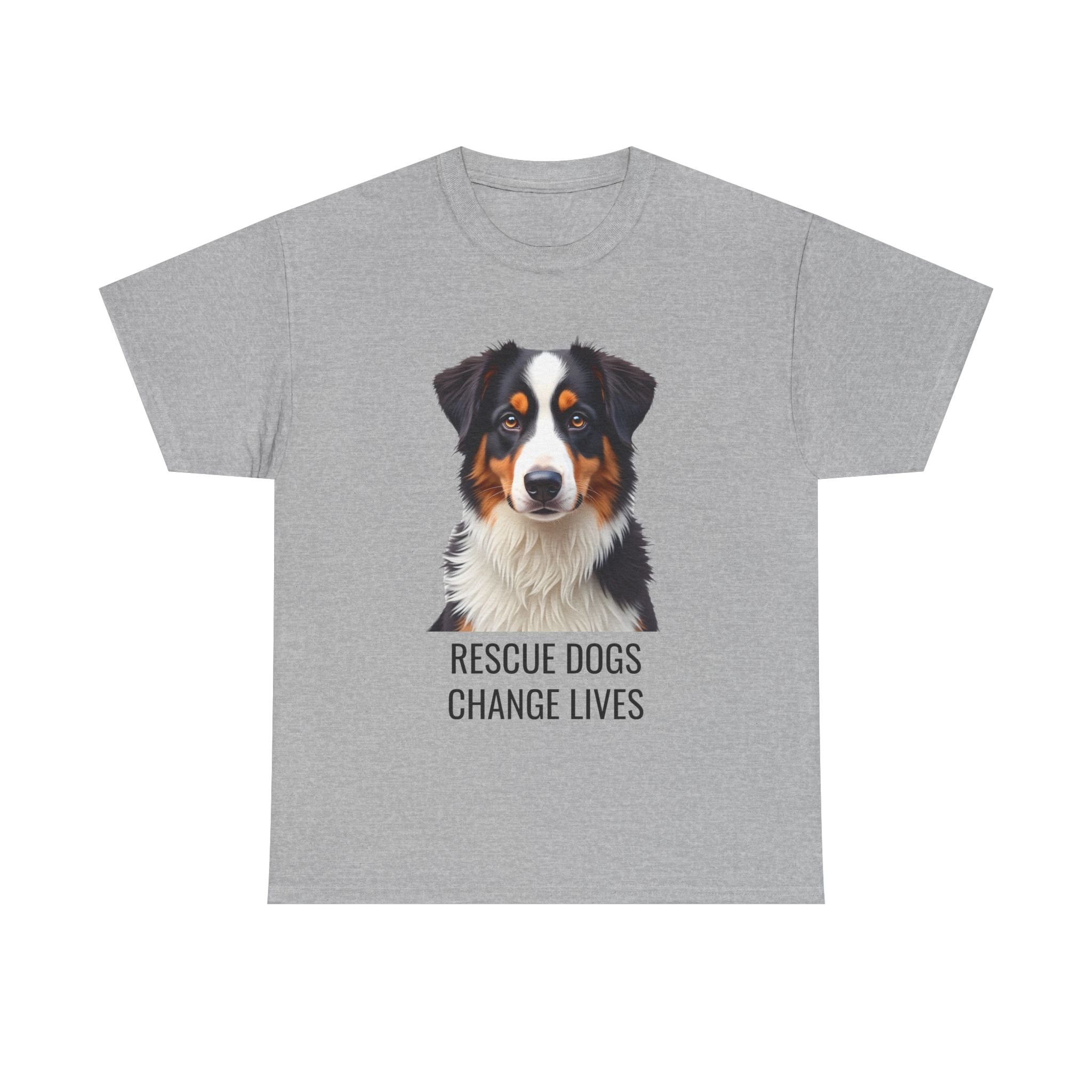 Rescue Australian Shepherd Unisex Heavy Cotton Tee 5