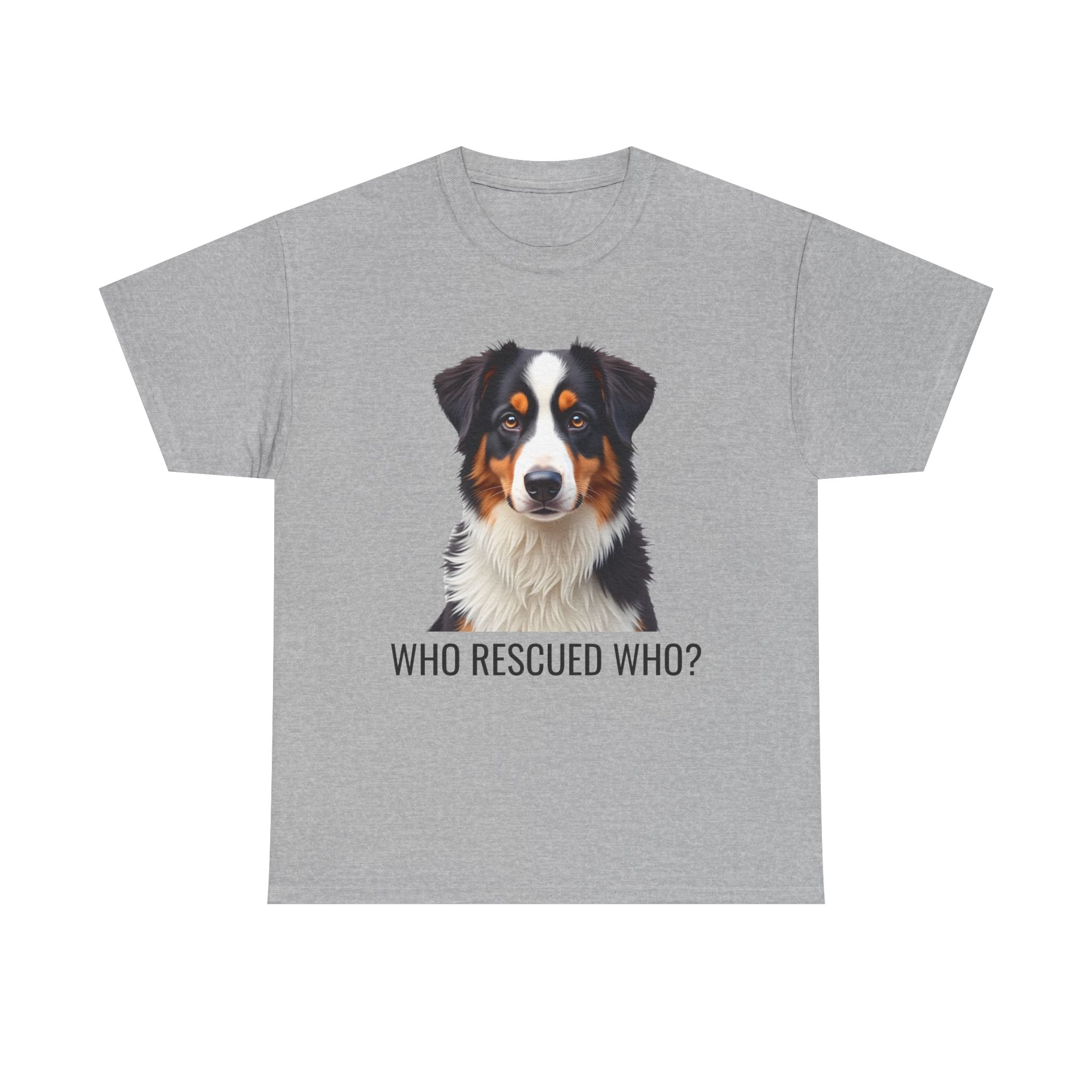 Rescue Australian Shepherd Unisex Heavy Cotton Tee 1