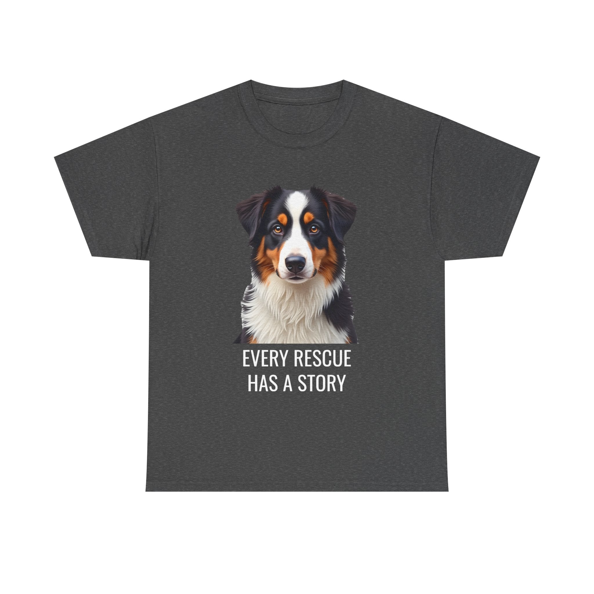 Rescue Australian Shepherd Unisex Heavy Cotton Tee 4
