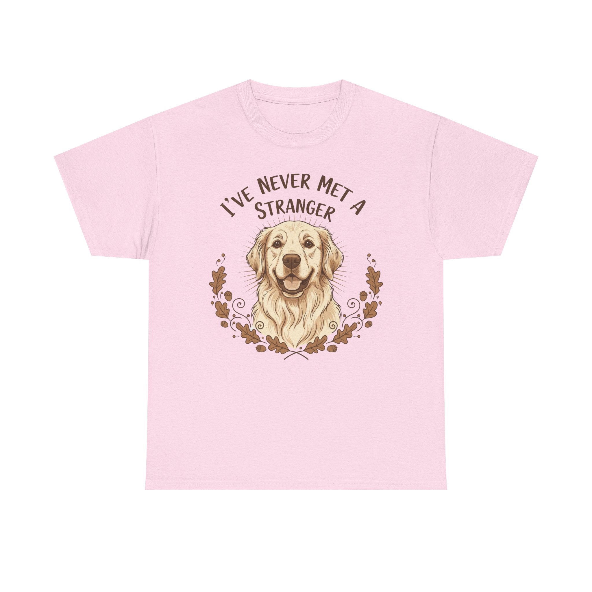 Golden Retriever “I’ve Never Met A Stranger” Unisex Heavy Cotton Tee